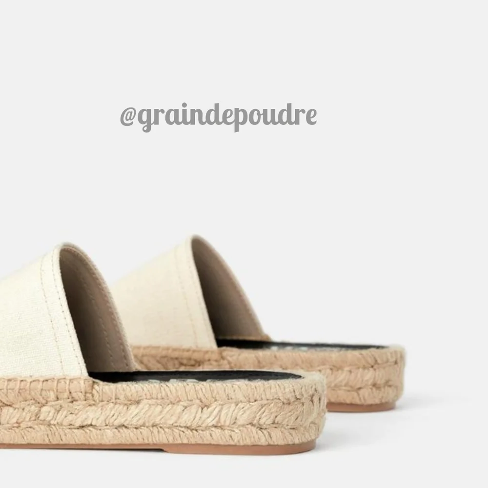 Rare! Zara Faux Vegan Leather Black & White Espadrilles 38 7.5